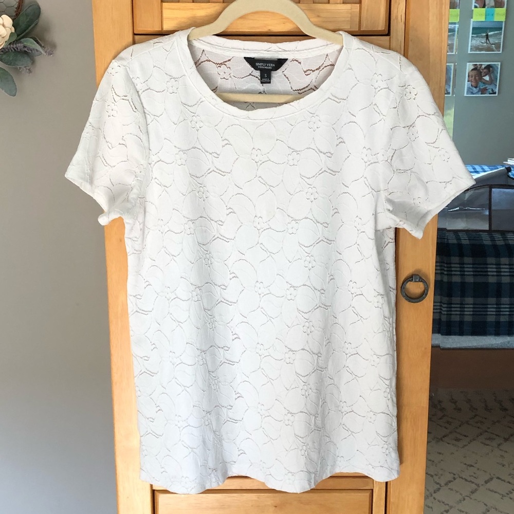 Lace Effect Vera Wang Top